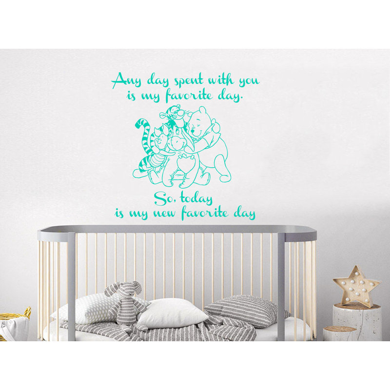Décalcomanie murale winnie classic the pooh, menthe