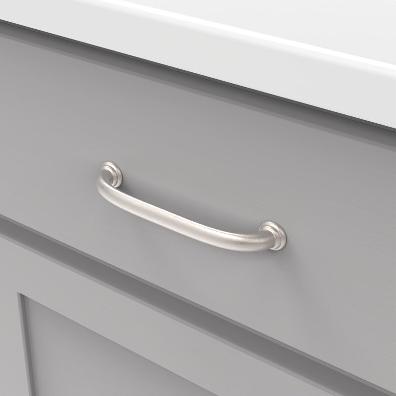 Matte Black Steel 5-Inch Bar Handle with Mounting Hardware