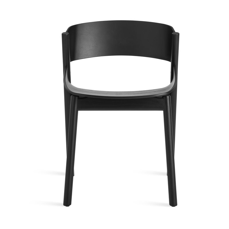Port Upholstered Dining Chair, Black on Ash