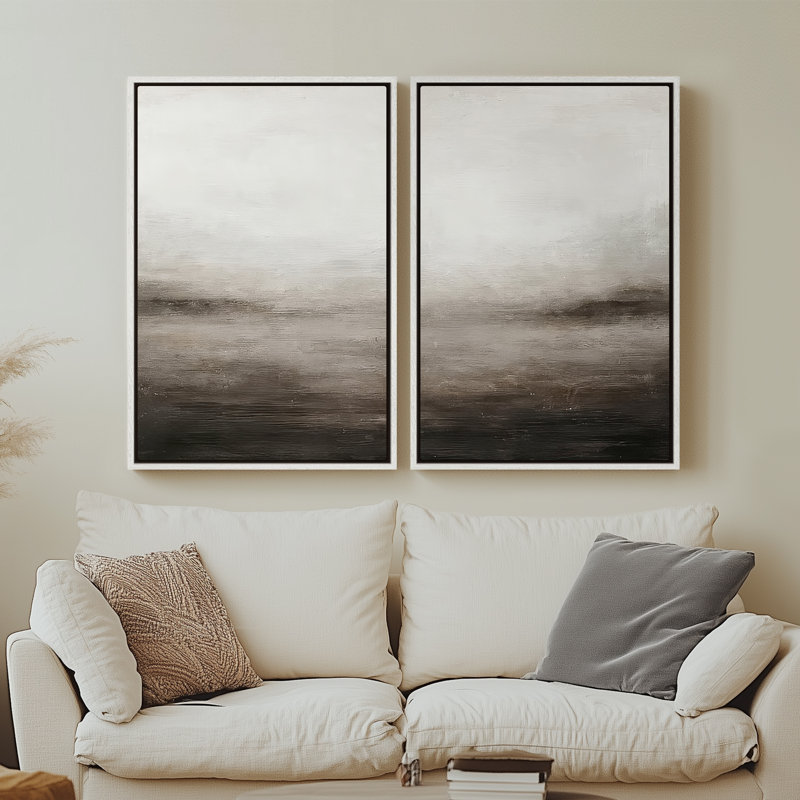 Art mural encadré sur toile, rétro muraux abstraits pour chambre à coucher, H 36 po x l 24 po, Blanc