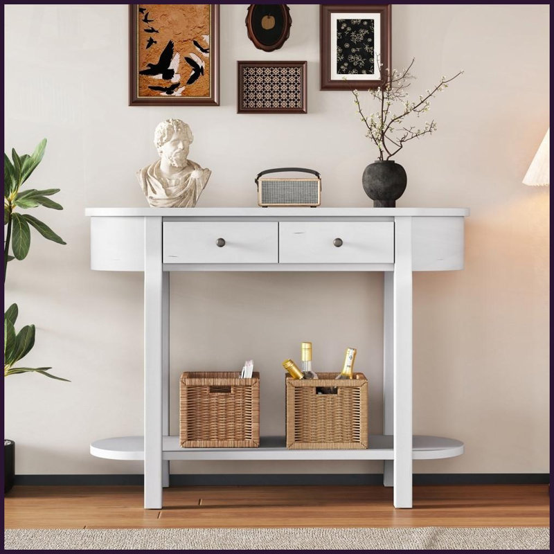 Table basse de style rétro avec panneau de fibres à densité moyenne et amp; Placage de pin - peu encombrant pour le salon / l'entrée, facile à nettoyer