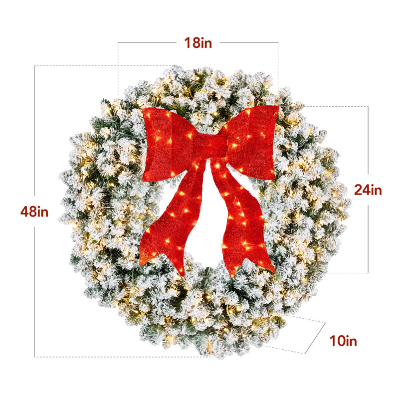 Couronne de Noël, H 48 po x l 48 po