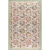 Aubusson Renaissance Wool Floral Area Rug