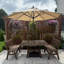 Table ronde à manivelle ronde et inclinable avec parasol beige beige-1700140564-1720640642