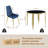 Round Glass Dining Table Set For 4, Modern Irregular Stainless Steel Table With Velvet Cushioned Chairs-738620587-738620589