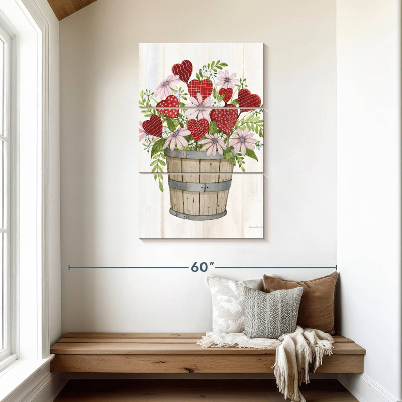 Lelend Rustic Valentine Bushel Basket