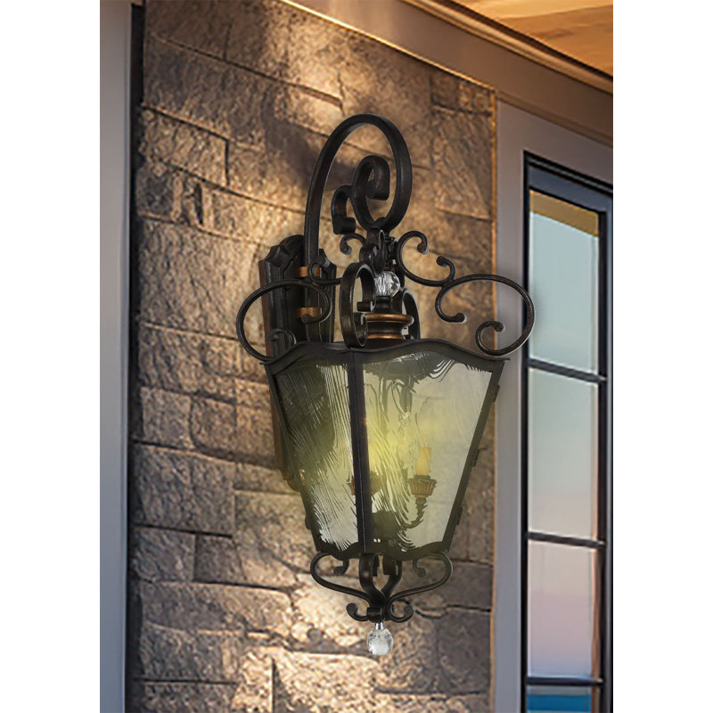 Lanterne murale d'extérieur à 3 ampoules H 32,25 po Abilyn