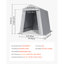 Abri de rangement portatif extérieur 6 x 8 pi imperméable avec cadre en acier galvanisé et couvercle en PE double face
