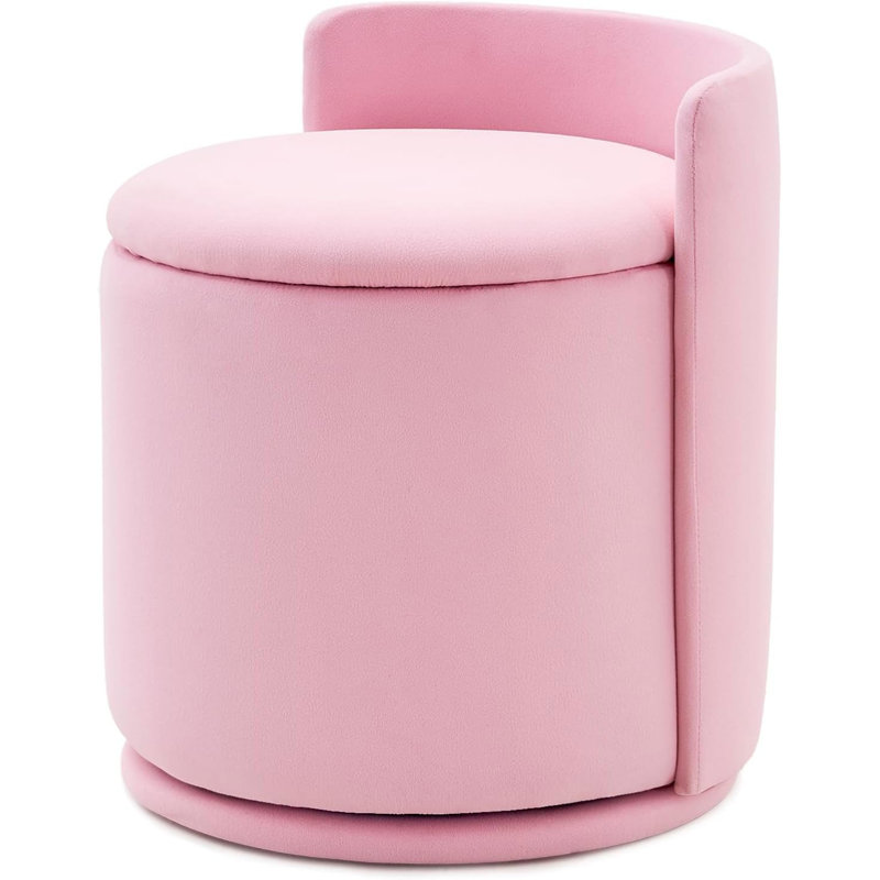 Repose-pieds rembourré avec tabouret, Rose