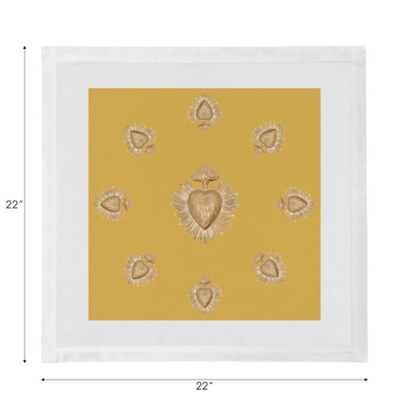Ex Vote Cotton Blend Square Napkins, Gold
