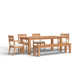 Adagio 6 - Person Rectangular Teak Outdoor Dining Set with Cushions