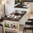 83.1'' Extendable Kitchen Island with Slide Out Table and Storage Racks for 2-6 Person,Kitchen Island with Tempered Glass Doors,Walnut Woodgrain Dining Table,Power Outlet,Bar,Prep Station