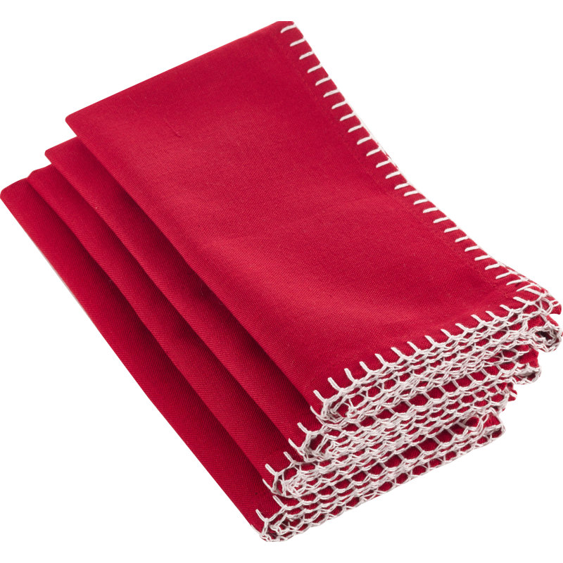 Ivara Cotton Solid Colour Napkin, Red