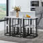 Ensemble de table de salle à manger moderne de 7 pièces avec table compacte en faux marbre 55 pouces pour 6 personnes TopMAX-606929999-606930002