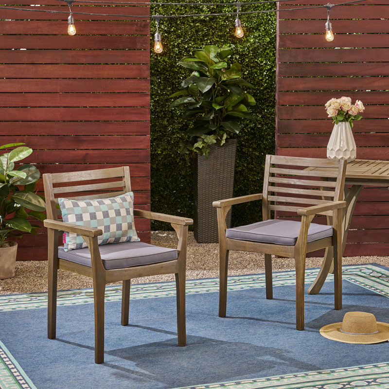 Ensemble de 2 chaises de patio, Gris