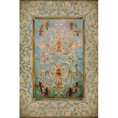 " Blue Floral Tapestry "