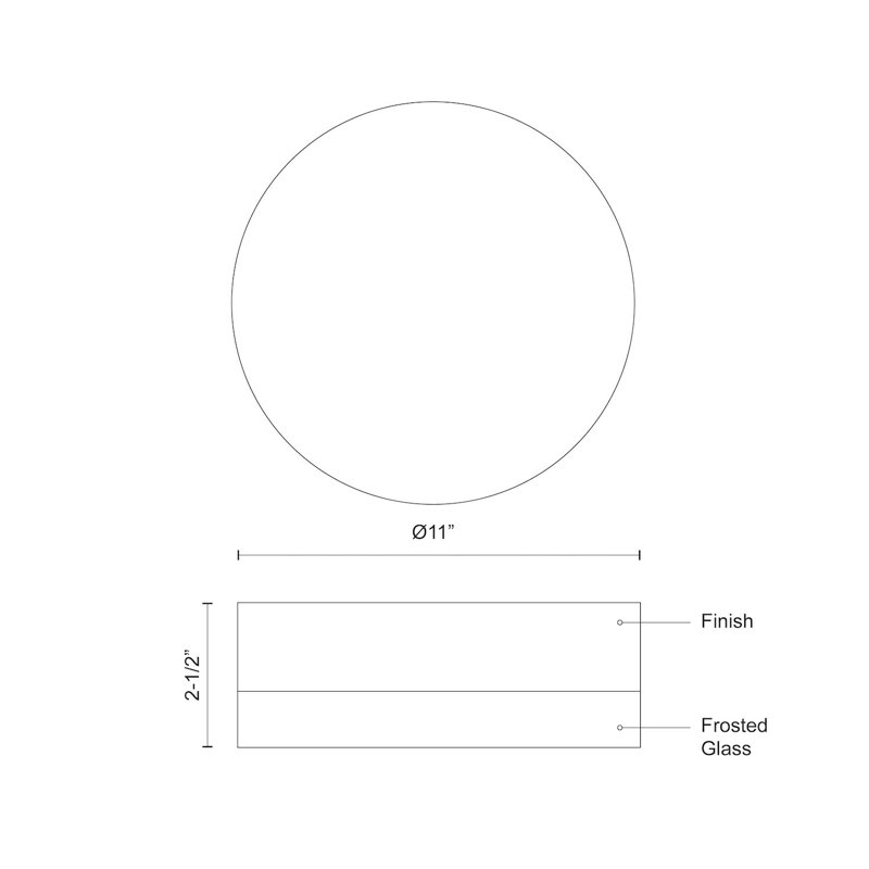 Bedford 1 - Light LED Flush Mount, Black/Frosted