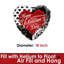 Ballon en mylar 18 pouces avec cœurs noirs PMU Happy Valentines Day