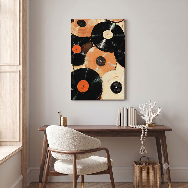 Peinture sur toile de style vintage en vinyle, 16 * 24 pouces (40 * 60 * 2cm)
