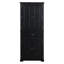 Armoire de salle de bain de style noir - plusieurs compartiments de rangement, tablette réglable haute avec tiroir et-329752238