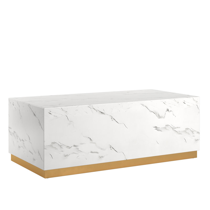 Roman Single Coffee Table, White