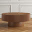 Table basse ronde, conception de tambour cannelé, élégant et chic moderne, déclaration de salon-1603071853-1610297316