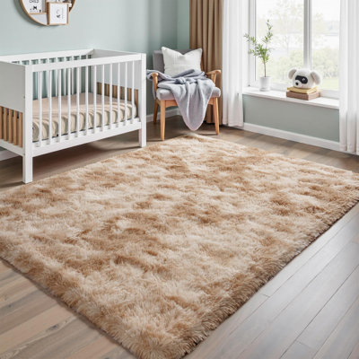 Tapis à longs poils teintés pour salon