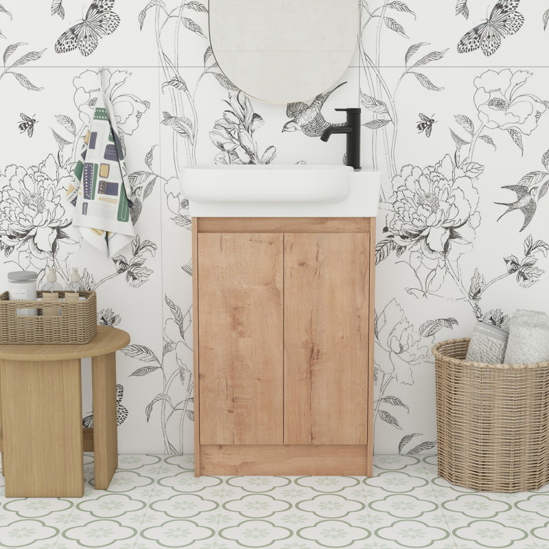 Ensembles de meuble-lavabo de salle de bain, Imitation chêne