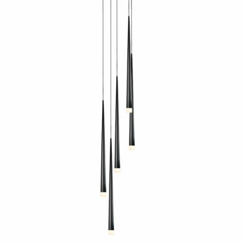 Stylo 5 - Light Chrome Cluster Pendant, Black