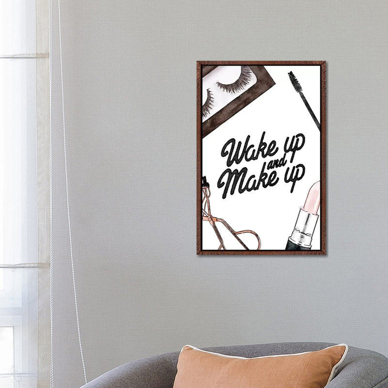 Wake Up And Make Up - Lashes & Lips by Amanda Greenwood - Print on Canvas, 66.04 cm H x 45.72 cm W