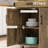Kitchen Island Cart Rolling Trolley Cart With Drawer, Storage Cabinet & Towel Rack-1623075859