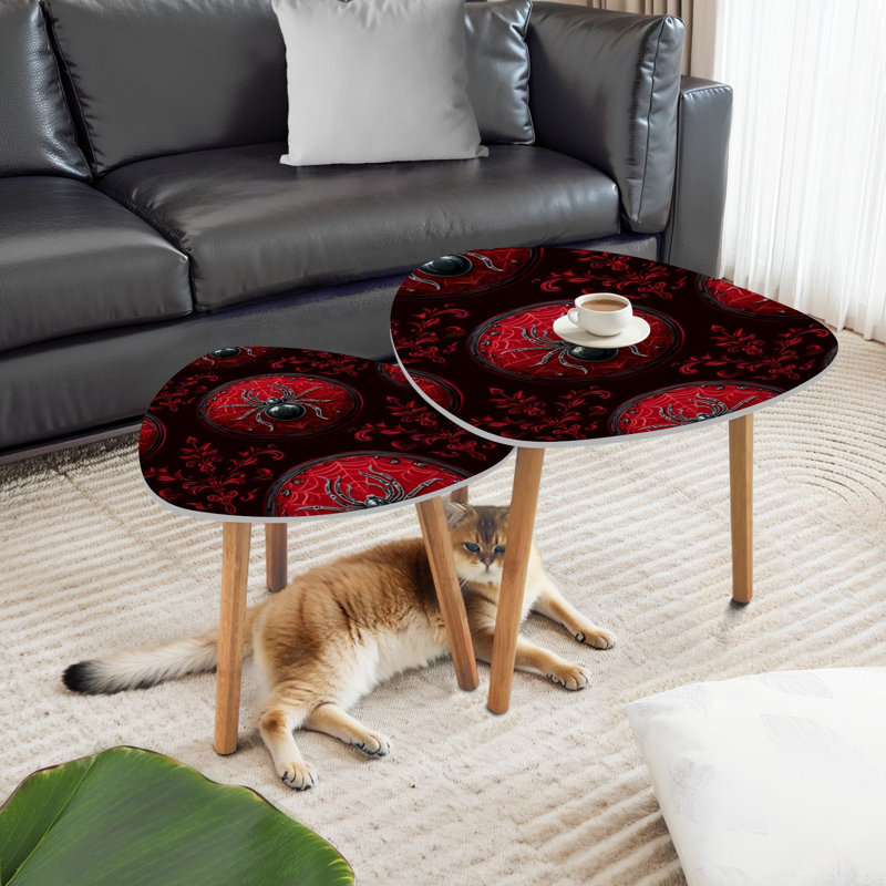 Ensemble de 2 tables basses gigognes Triangle