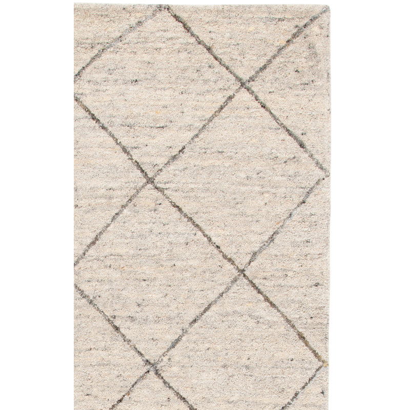 Moniz Hand Tufted Wool Geometric Rug, Runner 2'3" x 8'