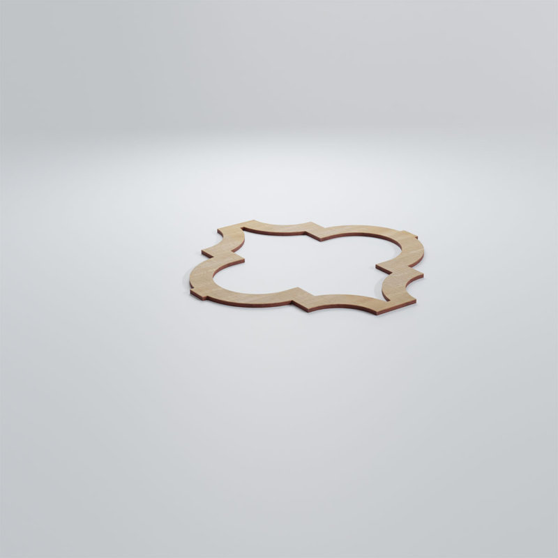Panneaux muraux en bois Marrakech, Bouleau, H 7 3/8 po x l 7 3/8 po x P 1/4 po