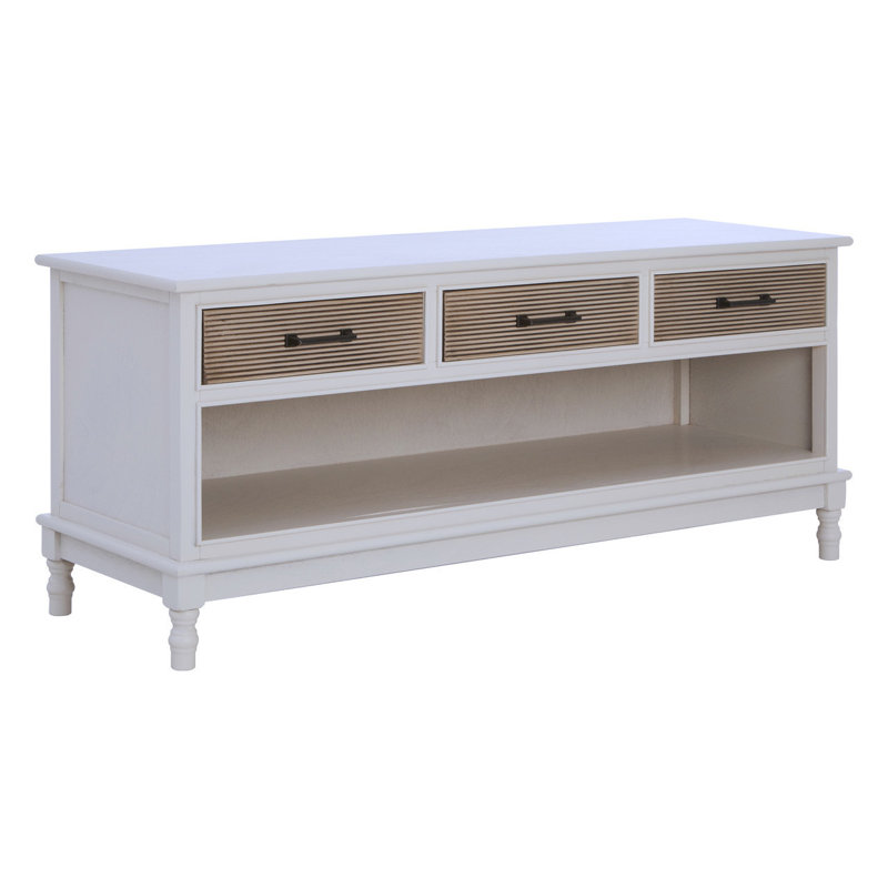 Wine Solid Wood 120 cm W Chest of 3 Drawers