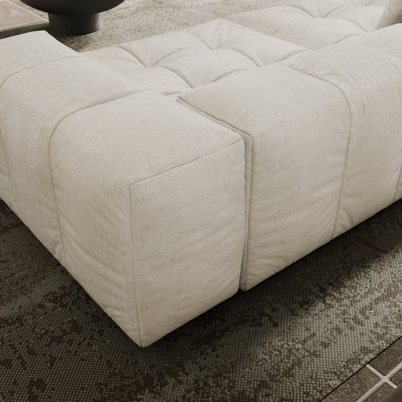 Canapé modulaire modulaire, siège à combinaison profonde surdimensionné, housses de coussin amovibles et lavables, tissu, rembourrage en duvet