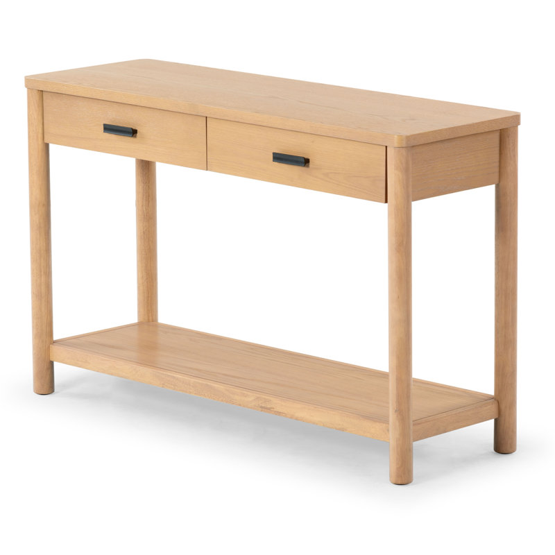 Jaylessa Wood 2 Drawer Console Table, Natural