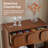 31.5"W X 34.3"H Modern Brown Wood Sideboard With Drawers And Cabinets-2033013054