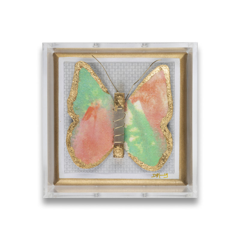 Acrylic 3-D Art Butterfly Shadowbox, Preppy