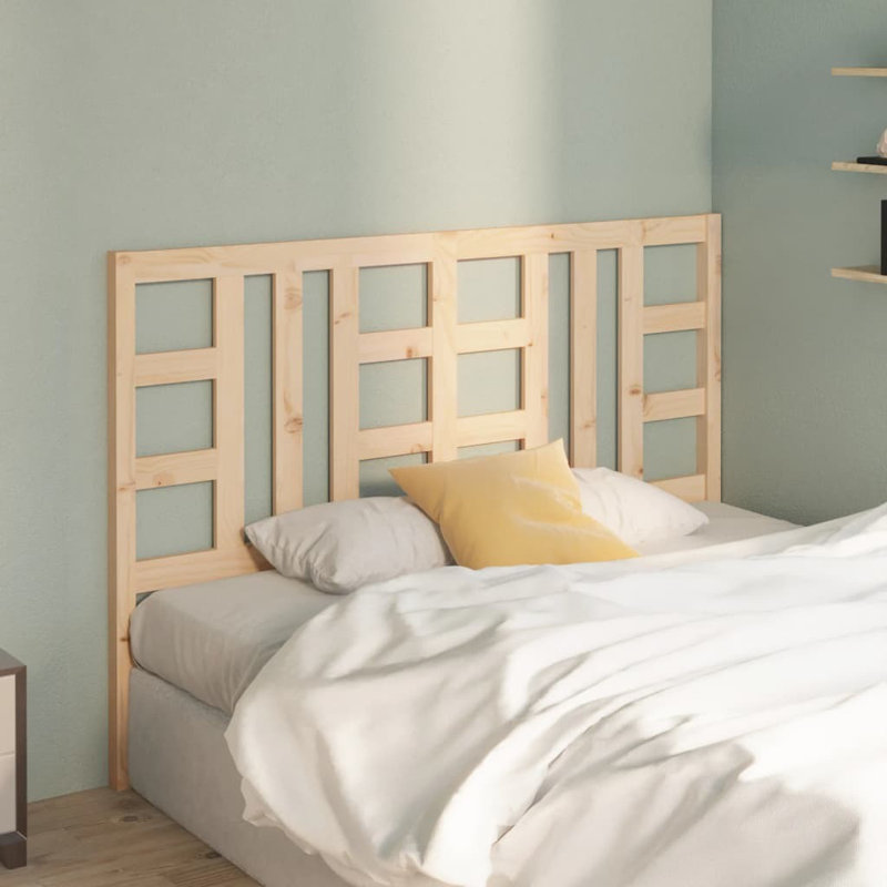 Solid Wood Headboard, 141 x 100 cm, Natural