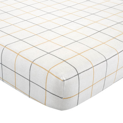 Brushed Check  Fitted Sheet