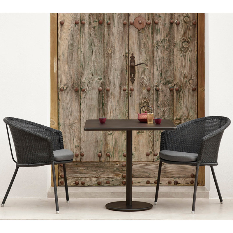 Go Outdoor Square Coffee Table, Lava Gray/Lava Gray