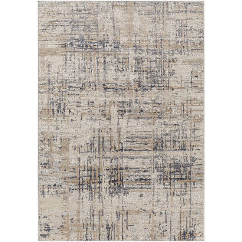 Quann Abstract Indoor Rug, Rectangle 6'7" x 9'6"