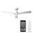 52" 3 Blade Smart Ceiling Fan with Remote Control Included-48461464-48461465