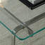 Table basse carrée en verre trempé de conception moderne