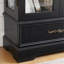 Vitrine lumineuse avec dossier en miroir et 3 tablettes, noir, pour la collection Figurine At Home
