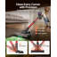 Aspirateur balai sans fil 400 W 40 kPa, idéal pour la maison, planchers durs, tapis et poils d'animaux, autonomie de 45 minutes, rechargeable, léger et maniable, avec écran DEL et 4 têtes de brosse.