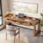 Brown Rectangular Solid Wood with 3 drawers desk-108803896