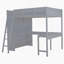 Lit mezzanine avec bureau et tablette Kayllum-630013767