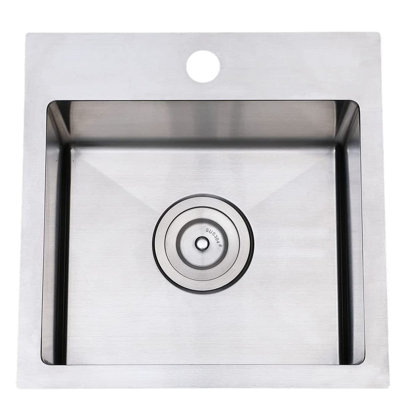 Évier de cuisine en acier inoxydable 15 po L
